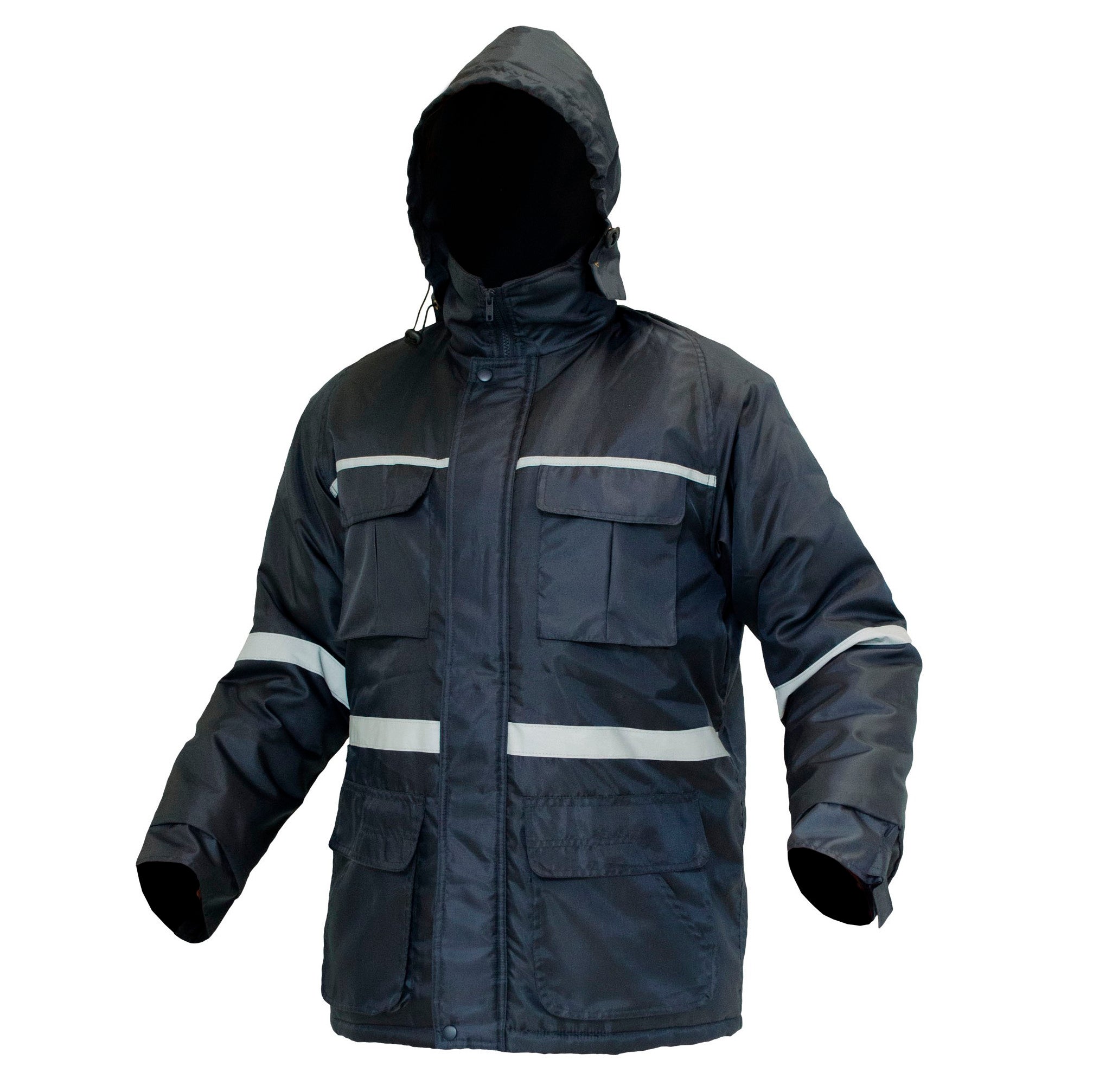 Parka Termica Impermeable Azul C/Reflectante