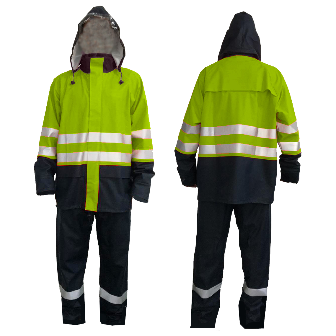 Traje Para La Lluvia PU Antiacido Bicolor (Azul- Amarillo) Alta Visibilidad Storm