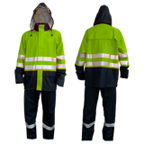 Traje Para La Lluvia PU Antiacido Bicolor (Azul- Amarillo) Alta Visibilidad Storm