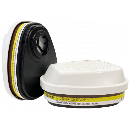 Filtro Mixto Steelpro Ergonic F500VGP3 A1E1 P3 R Gases ácidos, Vap. Org. y Partículas