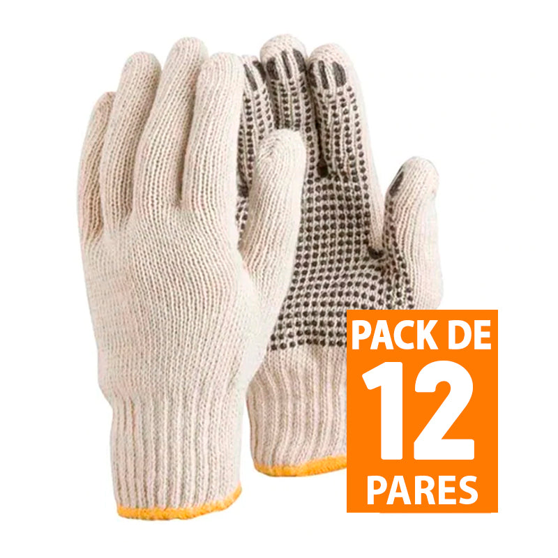 Guante Hilo Pigmentado 4 Hebras (Pack de 12 Pares)