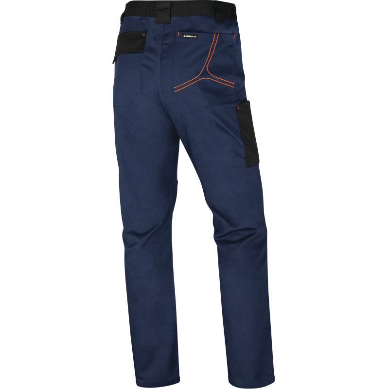 Pantalón Cargo Gabardina Deltaplus Mach1 Azul/Naranjo