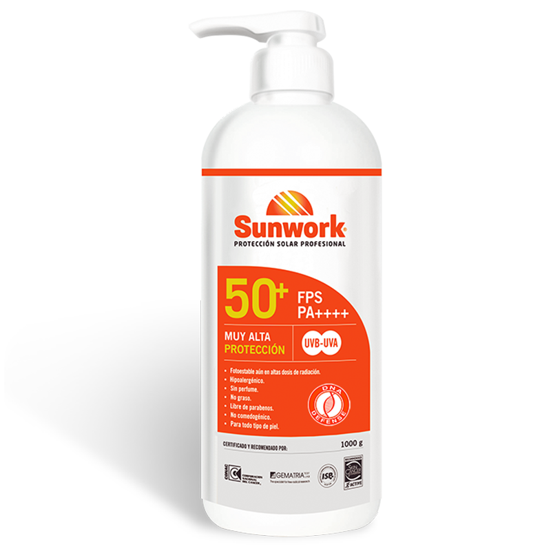 Bloqueador Solar Sunwork Fps 50 Botella 1 Litro