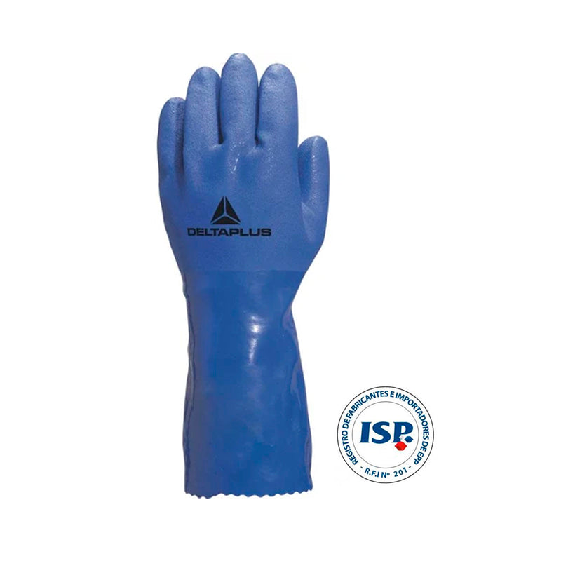 Guante Pvc Azul Arenado Deltaplus Petro VE780